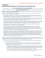 Appendix B: Proposed Amendments to Certificate of Incorporation