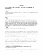 10. Directors, Executive Officers and Corporate Governance