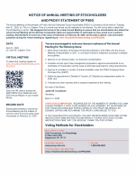 Notice of Annual Meeting of Stockholders