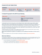 Items to Be Voted On