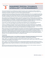 Proposal 3: Management Proposal to Eliminate Supermajority Voting Requirements