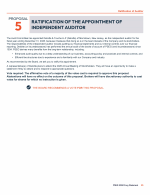 Proposal 5: Ratification of the Appointment of Independent Auditor
