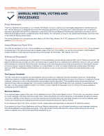 Annual Meeting, Voting and Procedures
