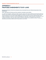 Appendix C: Proposed Amendments to By-Laws