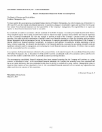 - Report of Independent Registered Public Accounting Firm