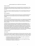 Board of Directors and Committees of the Board