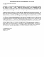 - Report of Independent Registered Public Accounting Firm<br>&nbsp;&nbsp;&nbsp;on Financial Statements