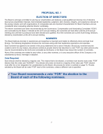 Proposal No. 1 - Election of Directors